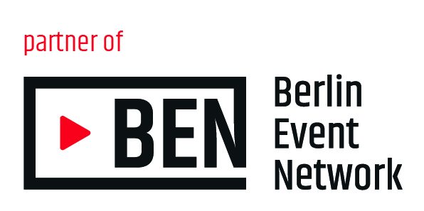 Logo der Berliner Event Network (BEN) mit dem Text "partner of".